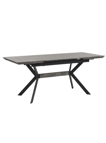 Beliani Esszimmertisch BENSON in Grau/Schwarz - (W) 80 x (H) 76 x (L) 140 cm