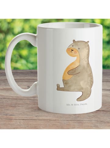 Mr. & Mrs. Panda Tasse Otter Bauch ohne Spruch in Weiß