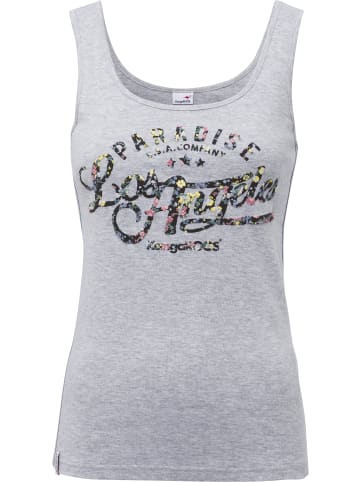 Kangaroos Tanktop in hellgrau-meliert