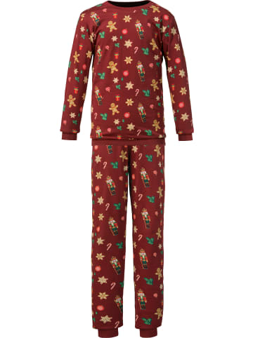 Erwin Müller Single-Jersey Kinder-Schlafanzug in bordeaux