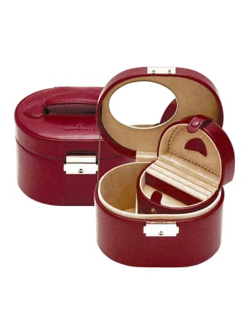 Windrose Merino Schmuckkasten 15 cm in rot