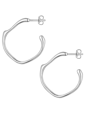 Yokoamii Creolen aus Messing in silber