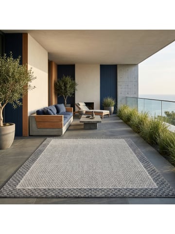 KADIMA DESIGN Teppich Outdoor Waschbar Bordüre ORLA Strapazierfähig OEKO-TEX Balkon