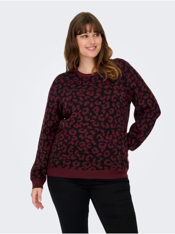 ONLY Carmakoma Strickpullover in Cabernet