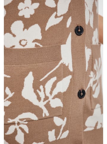 Sidona Damen Pullunder in TAUPE WOLLWEISS