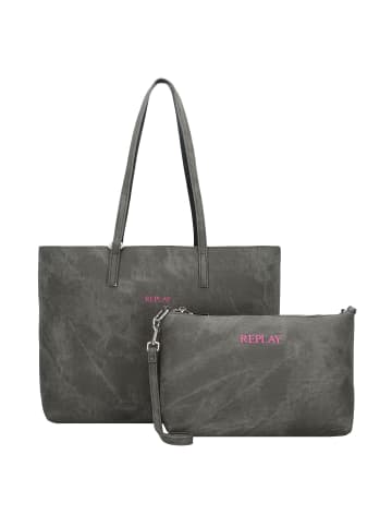 Replay Shopper Tasche 35 cm in washed black-black