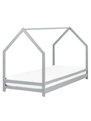 Beliani Kinderbett APPY in Grau - (W) 95 x (H) 128 x (L) 205 cm
