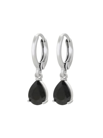 faina Earrings in Silver Black