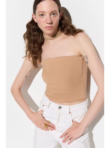 NO MATTER WHAT Crop Top in Beige