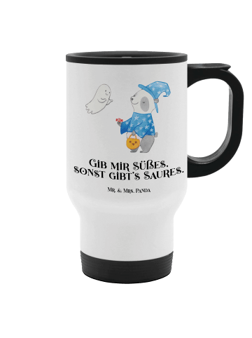 Mr. & Mrs. Panda Thermobecher Edelstahl Panda Zauberer mit Spruch in Weiß