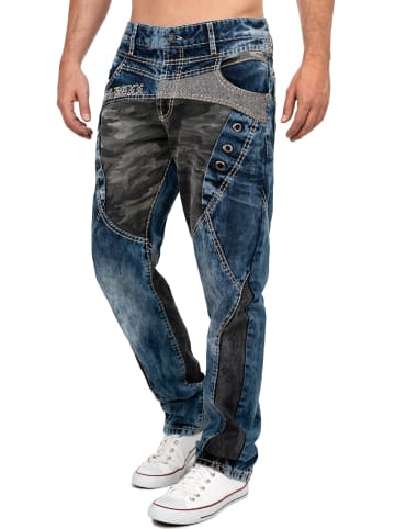 Cipo & Baxx Herren Regular Fit Jeans Stonewashed in Blue