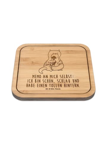 Mr. & Mrs. Panda Tischschoner Otter Blumenstrauß mit Spruch in Transparent