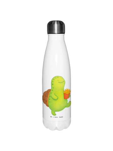Mr. & Mrs. Panda Trinkflasche Schildkröte Pommes ohne Spruch in Weiß