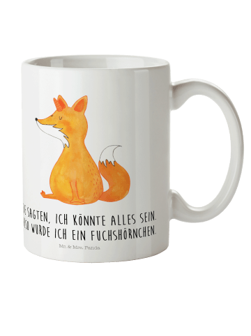 Mr. & Mrs. Panda Kindertasse Einhorn Wunsch mit Spruch in Weiß