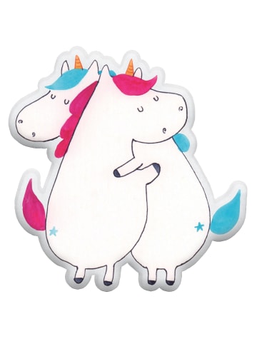 Mr. & Mrs. Panda Kuscheltier Kissen Einhörner Umarmen ohne Spruch in Weiß