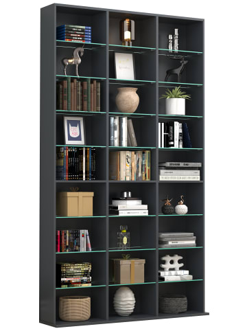 VCM  Holz CD DVD Standregal Bücherregal Regal Zilas XL in Anthrazit