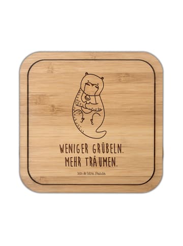 Mr. & Mrs. Panda Glasuntersetzer Otter Muschel mit Spruch in Transparent