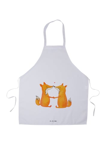 Mr. & Mrs. Panda Grillschürze Füchse Liebe ohne Spruch in Weiß