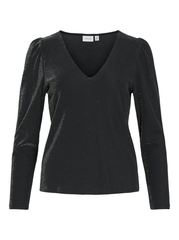 Vila Langarmshirt VIElainas in anthrazit silber - 0001
