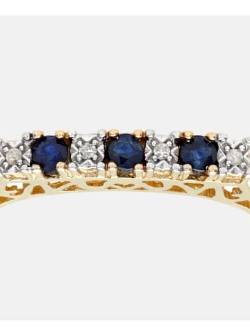 Diamant L'éternel Eternity-Ring aus 375 Gelbgold mit Diamant mit Saphir