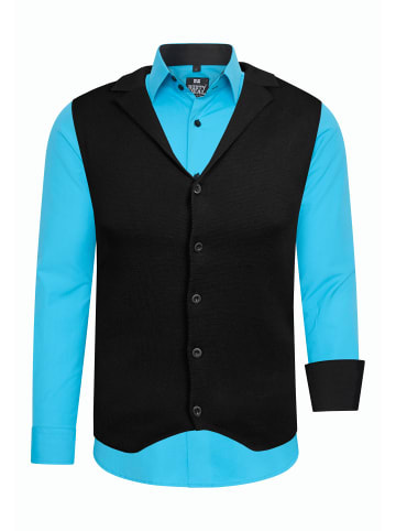 Rusty Neal Hemd mit Weste in Türkis