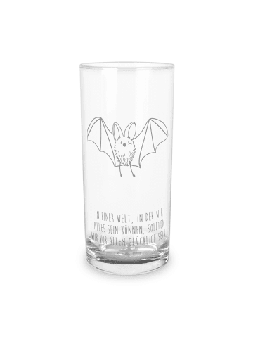 Mr. & Mrs. Panda Longdrinkglas Fledermaus Flügel mit Spruch in Transparent