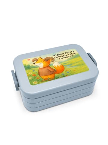 Mr. & Mrs. Panda Brotdose Widder Astologie Design mit Spruch in Blau Pastell