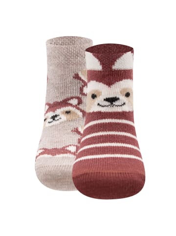 ewers 2er-Set Socken 2er Pack Waschbär in beige meliert