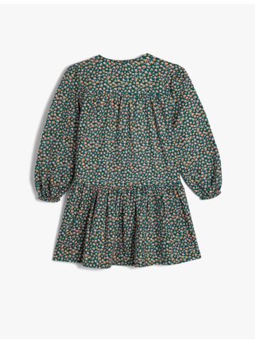 KOTON Kleid in Grün Gemustert