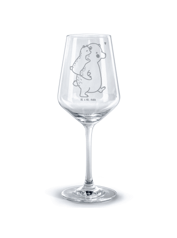 Mr. & Mrs. Panda glas für rotwein Papa Bär ohne Spruch in Transparent