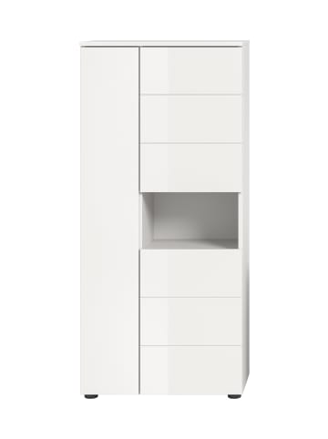 xonox.home Standschrank  (B/H/T: 60x133x34 cm) in weiß hochglanz