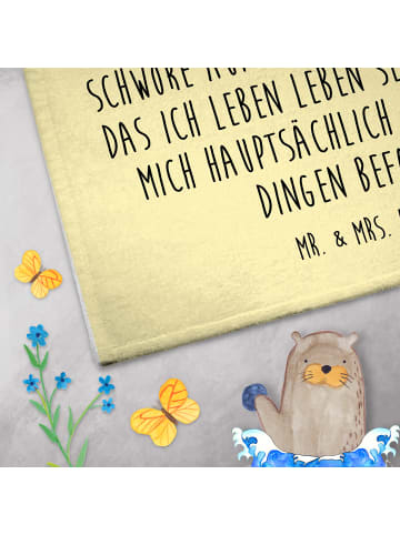 Mr. & Mrs. Panda Handtuch Lieber Sommer mit Spruch in Gelb Pastell