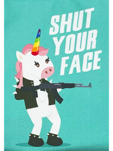 Yuhu Leichte Kosmetiktasche Schminktasche mit Motiv in Türkis