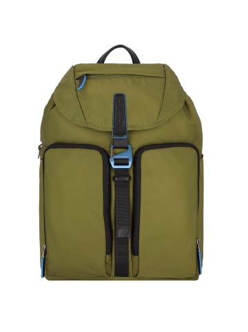 Piquadro PQ-RY Rucksack RFID 39 cm Laptopfach in green-black