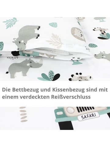 TupTam Unisex Baby Wiegenset 4-teilig in grün/silber