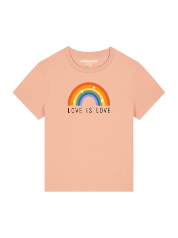 wat? Apparel T-Shirt Love is Love in Fraiche Peche