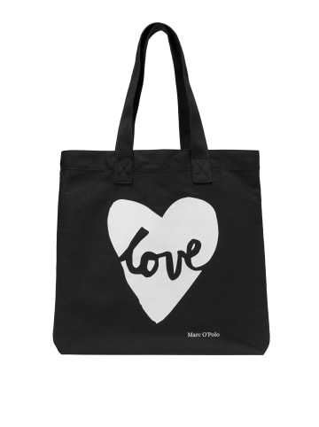 Marc O'Polo Canvas-Shopper in black / heart