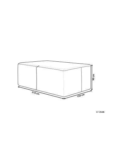 Beliani Regenschutzhülle CHUVA in Grau - (W) 210 x (H) 90 x (L) 150 cm