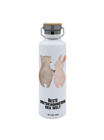 Mr. & Mrs. Panda Thermoflasche Hase Beste Mitbewohnerin der Welt... in Weiß