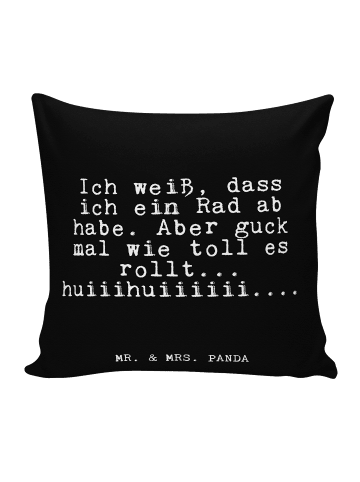 Mr. & Mrs. Panda Sofa Kissen Ich weiß, dass ich... mit Spruch in Schwarz