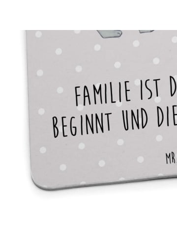 Mr. & Mrs. Panda Untersetzer Koala Familie mit Spruch in Grau Pastell