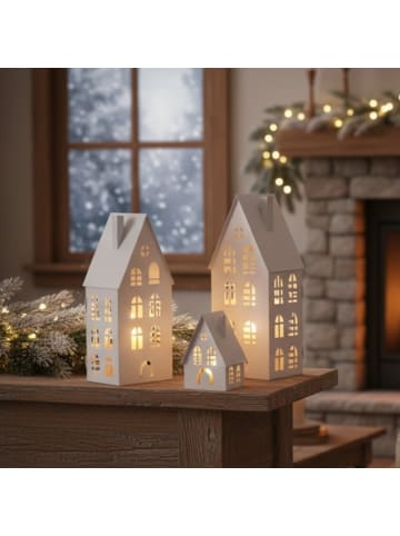 Boltze Laterne Dover aus 3er-Set in weiss