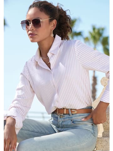 Vivance Hemdbluse in creme-rose gestreift