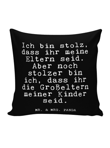 Mr. & Mrs. Panda Kuschelkissen Ich bin stolz, dass... mit Spruch in Schwarz