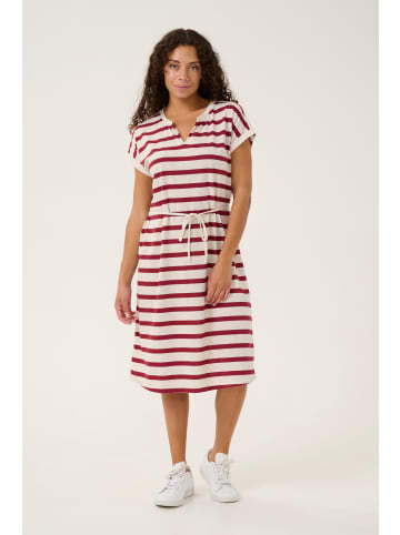 Cream Kleid CROva Regular fit in Red Melange Stripe