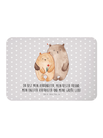 Mr. & Mrs. Panda Magnet Bären Liebe mit Spruch in Grau Pastell