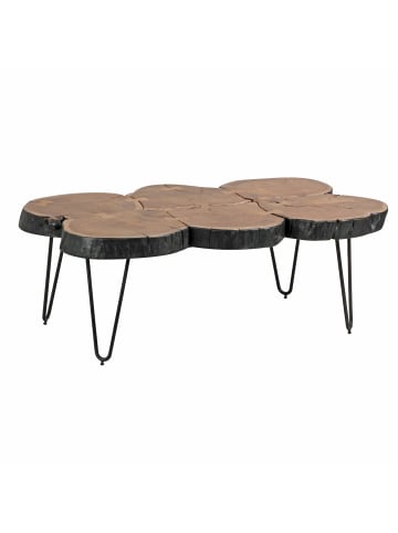 KADIMA DESIGN Couchtisch aus Akazienholz BALU, 115x70 cm, Baumstammform-Design