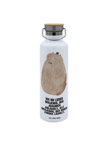 Mr. & Mrs. Panda große wasserflasche Murmeltier mit Spruch in Weiß