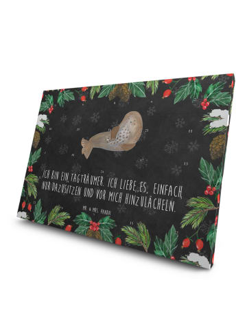 Mr. & Mrs. Panda Advents-Teekalender Robbe Lachen mit Spruch in Kreidetafel