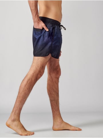 KOROSHI Badeanzug Taillengummi in blau